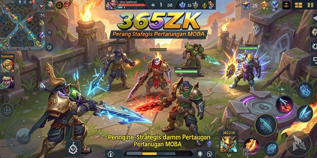 Tampilan menarik dalam pertarungan game MOBA 365ZK.