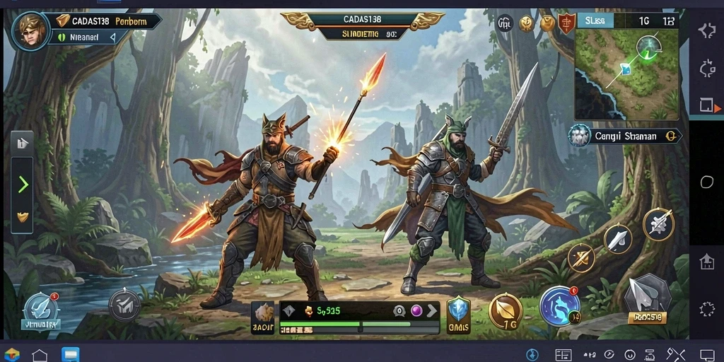 Tangkapan layar yang menampilkan aksi seru dari gameplay SLG.