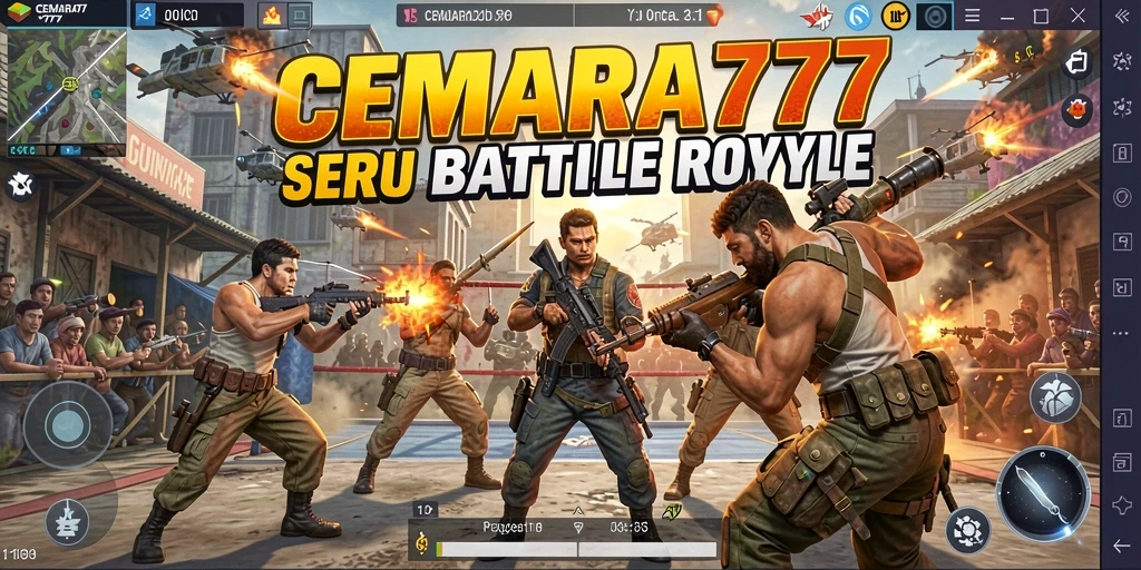 Gameplay seru CEMARA777 dalam pertarungan Battle Royale.