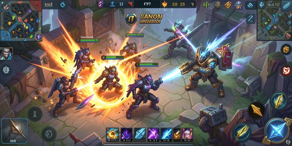 Gameplay seru F7F7 dalam pertarungan epik.