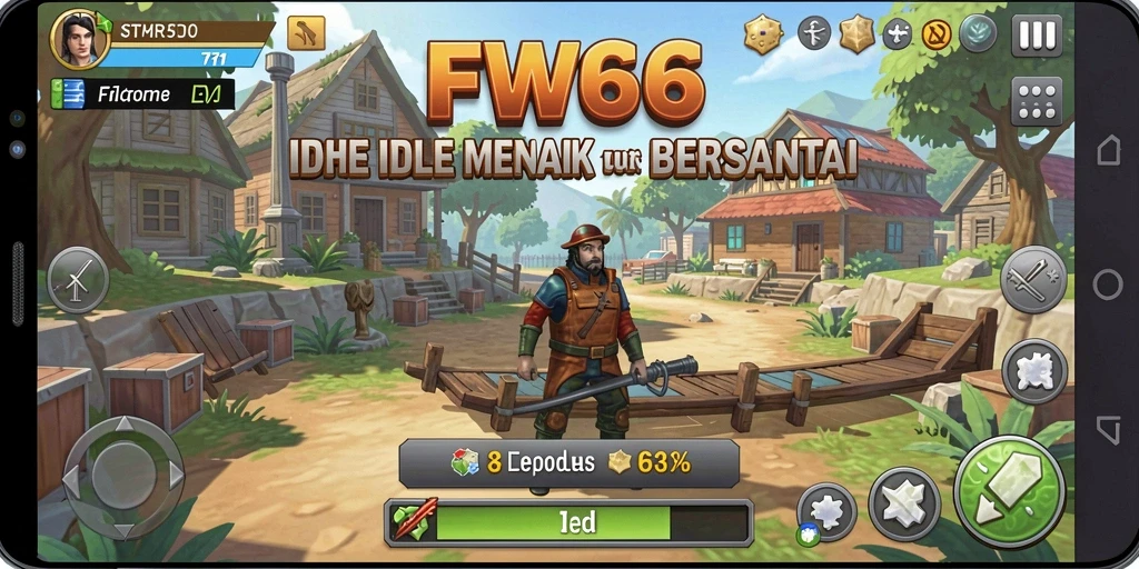 Tampilan gameplay FW66 yang menarik dengan karakter dan latar belakang yang indah.