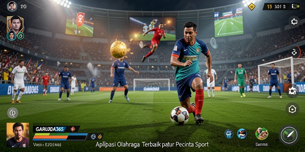 Screenshot GARUDA365 menampilkan gameplay interaktif dan informasi olahraga terkini.