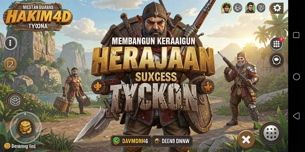 Tampilan gameplay HAKIM4D menampilkan strategi dan pengelolaan sumber daya.
