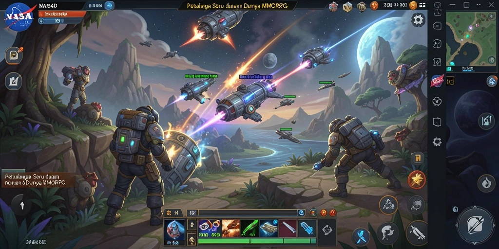 Gameplay menakjubkan dari NASA4D dalam dunia MMORPG yang luas.