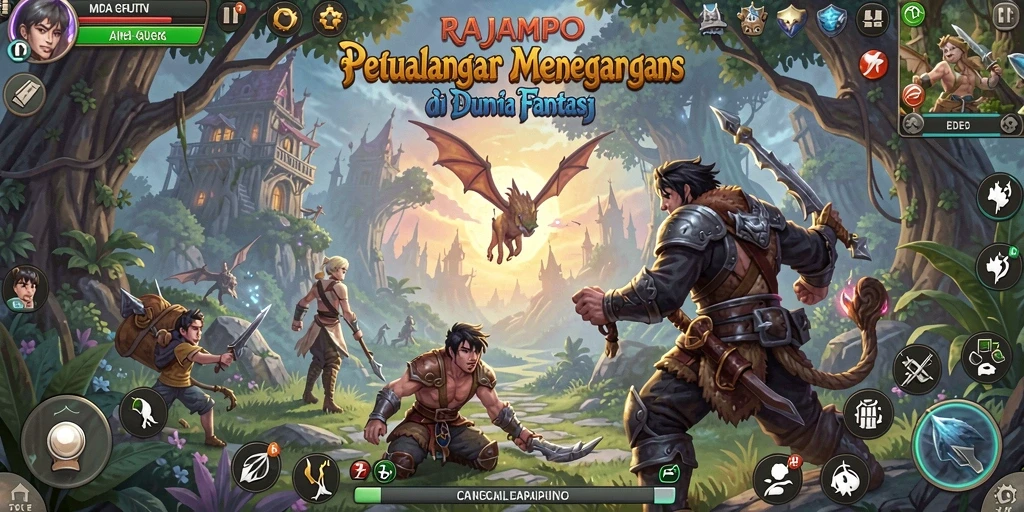 Tampilan gameplay RAJAMPO yang penuh petualangan dan tantangan.