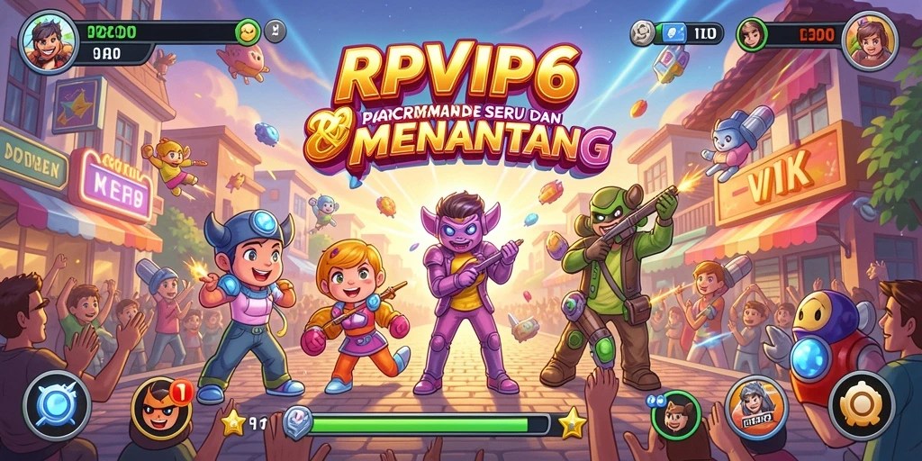 Screenshot gameplay RPVIP6 yang menampilkan aksi seru dalam permainan arcade.