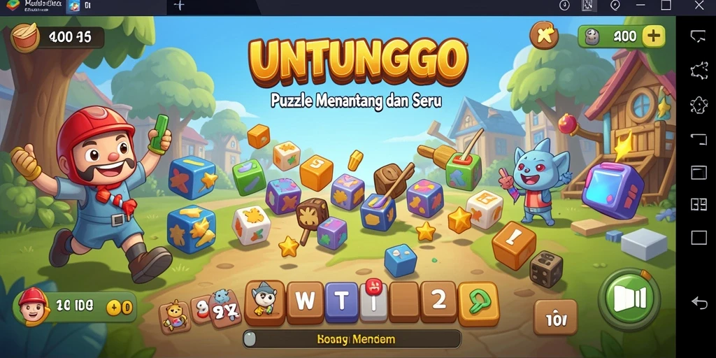 Tangkapan layar gameplay UNTUNGGO yang menantang dan menarik.